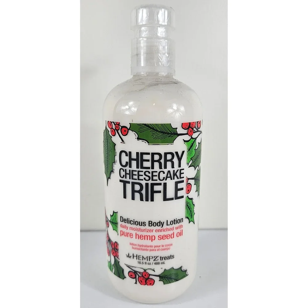 Hempz Treats Cherry Cheesecake Trifle Body Lotion 16.5oz Pure Hemp Seed Oil